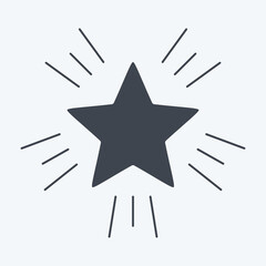 Icon Christmas Stars. related to Stars symbol. glyph style. simple design editable. simple illustration. simple vector icons