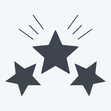 Icon Award Star 2. related to Stars symbol. glyph style. simple design editable. simple illustration. simple vector icons