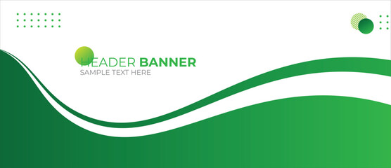 Modern green banner background. Graphic design banner pattern background template with dynamic wave shapes.