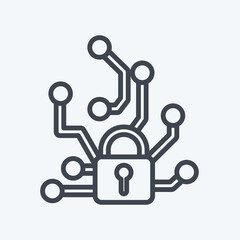 Icon Adversarial Attacks. related to Machine Learning symbol. line style. simple design editable. simple illustration. simple vector icons