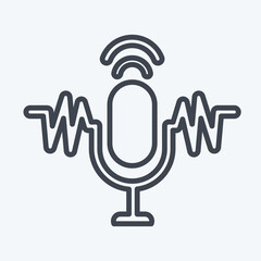 Icon Speech Recognition. related to Machine Learning symbol. line style. simple design editable. simple illustration. simple vector icons