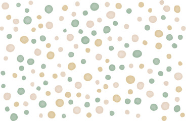 グリーンの水彩ドット背景