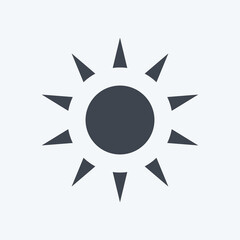 Icon Sunlight. related to Thailand symbol. glyph style. simple design editable. simple illustration. simple vector icons. World Travel tourism. Thai