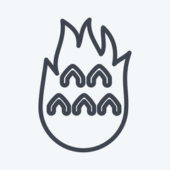 Icon Dragon Fruit. related to Thailand symbol. line style. simple design editable. simple illustration. simple vector icons. World Travel tourism. Thai