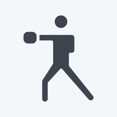 Icon Boxing. related to Combat Sport symbol. glyph style. simple design editable. simple illustration.boxing