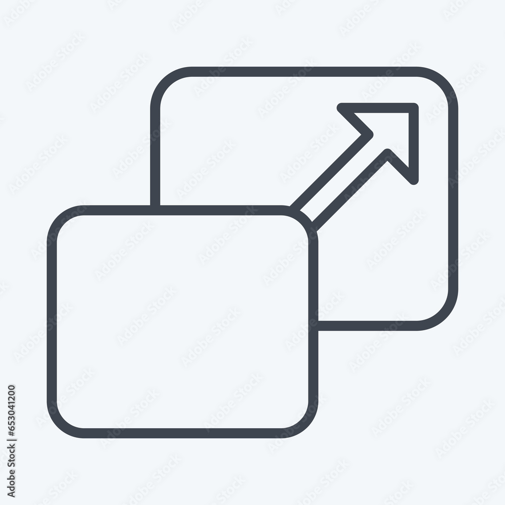 Aufkleber icon scale. related to graphic design tools symbol. line style. simple design editable. simple illus