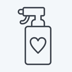 Icon Spray. related to Laundry symbol. line style. simple design editable. simple illustration, good for prints