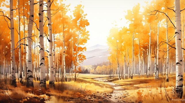 path forest yellow trees assassins creed studios background bar serene desert setting wyoming orange white birches fall meadows