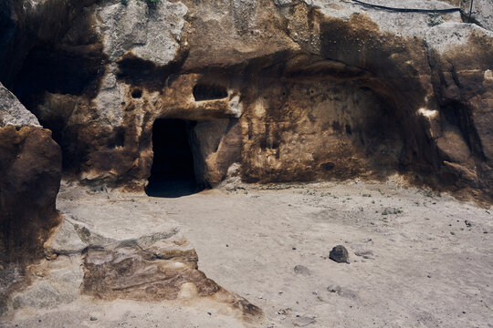 Vardzia. Ancient cave monastery town in the Erusheti mountain, located in southern Georgia. View of the caves