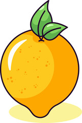 Lemon Colourful Vector Flat Illustration. Perfect for different cards, textile, web sites, apps 