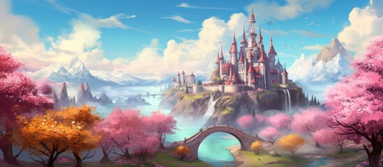 Stunning setting for an illustration or poster