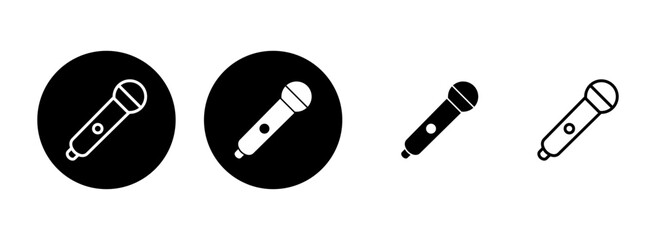 Microphone icon vector illustration. karaoke sign and symbol