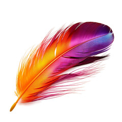 Phoenix Feather, transparent background, isolated image, generative AI

