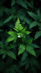 Fototapeta na wymiar fern leaves in the forest