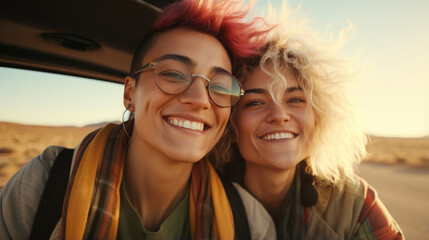 LGBTQ couples Going on a road trip adventure