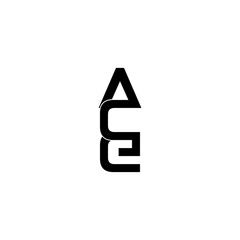 ace typography letter monogram logo design