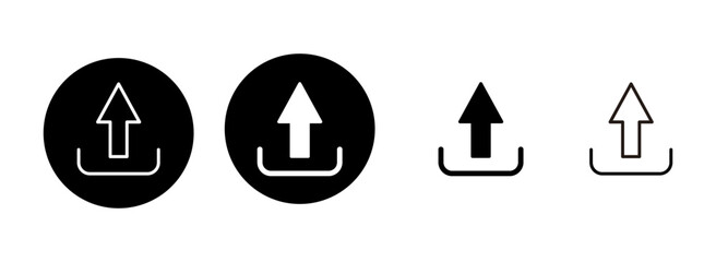 Upload icon set illustration. load data sign and symbol