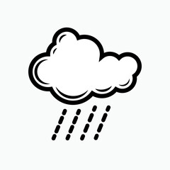 Rain Icon. Forecast, Waterdrop. Weather Symbol.