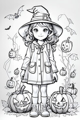 girl with pumpkin
