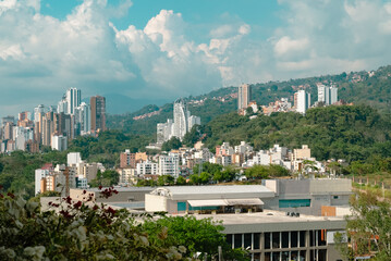 Bucaramanga, Santander, Colombia. February 20, 2023: panoramic landscape of the city of bucaramanga...