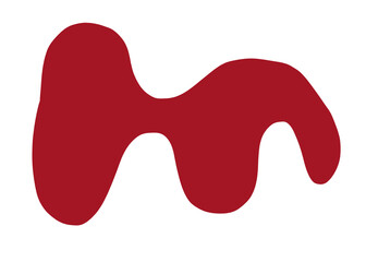 illustration of a red heart red abstract blob