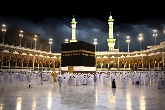Skyline of Holly Makkah at Saudi Arabia, Muslims gather to perform the Hajj together