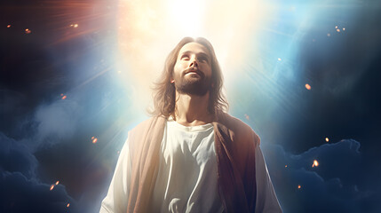 Jesus in the clouds IA