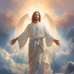 jesus on the cross in the sky