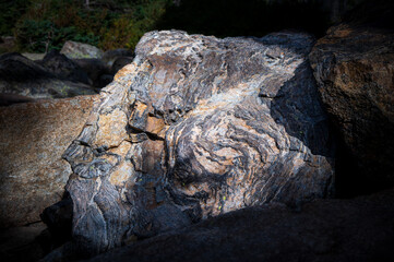 Close Up of Boulder In Shadows © Walter