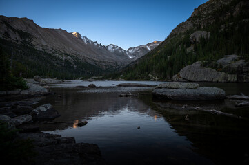 Mills Lake Sunrise Rocky Mountains