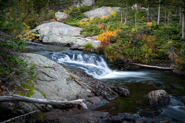 Small Waterfall With Fall Colors