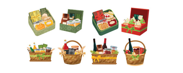 Basket and Gift Box Seasonal Parcel | Eid Al-Fitr and Christmas Hampers