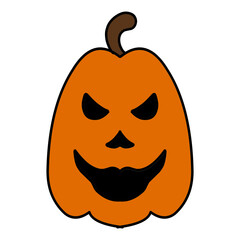 Halloween devil face pumpkin