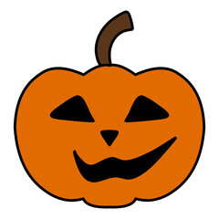 Halloween devil face pumpkin