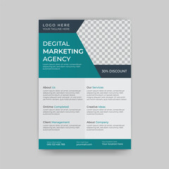 Modern business flyer design template