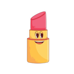 Pink Yellow Playful Lipstick Retro Sticker