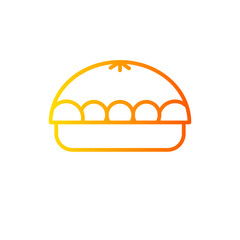 apple pie gradient icon