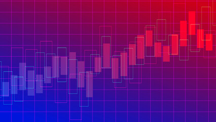 Abstract graph chart of stock market trade  business background.