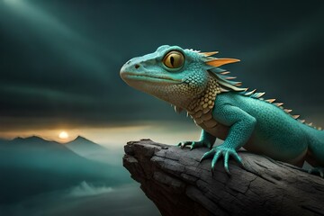 Obraz premium small dragon, lizard