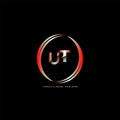 creative letter logo. gradient logo design with black background for your company.