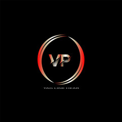 creative letter logo. gradient logo design with black background for your company.