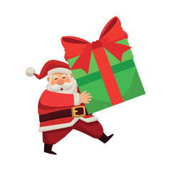 santa claus with gift