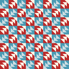 triangle of geometric shapes with seamless patterns