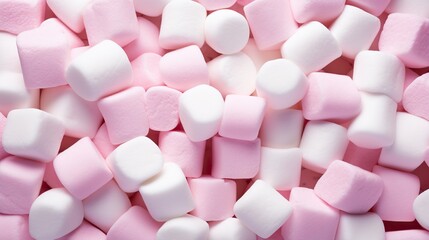 close up of pink marshmallows