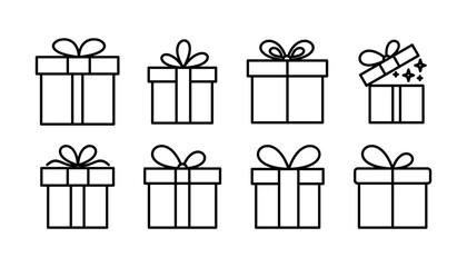 Gift icon vector. gift box icon. birthday gift