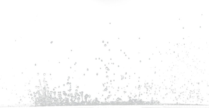 Shape form droplet of Water splashes into drop water attack fluttering in air. Splash Water for texture graphic resource elements, black background isolated series two of images