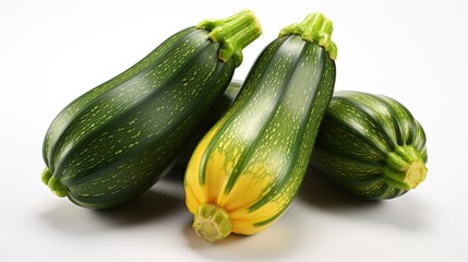 zucchini on a white