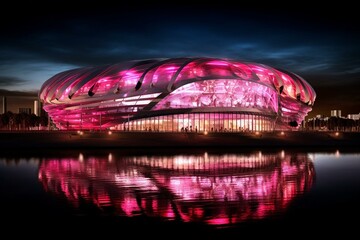 a neon-lit stadium of the future. Generative AI