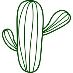 Boho Abstract Cactus