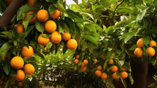 tree with oranges generative ai